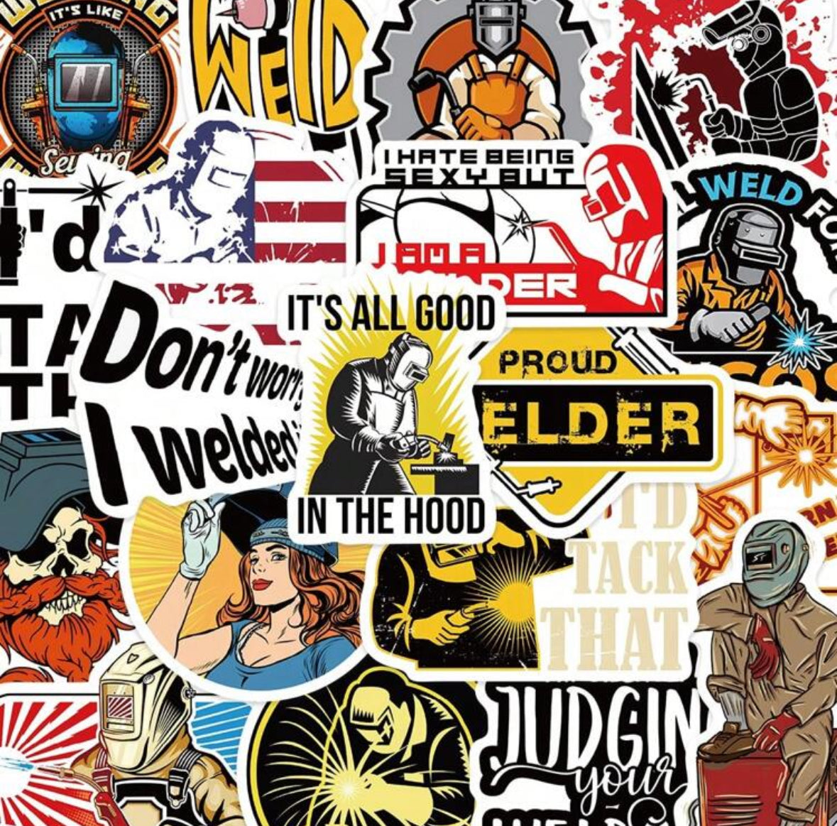 50 piece welding sticker